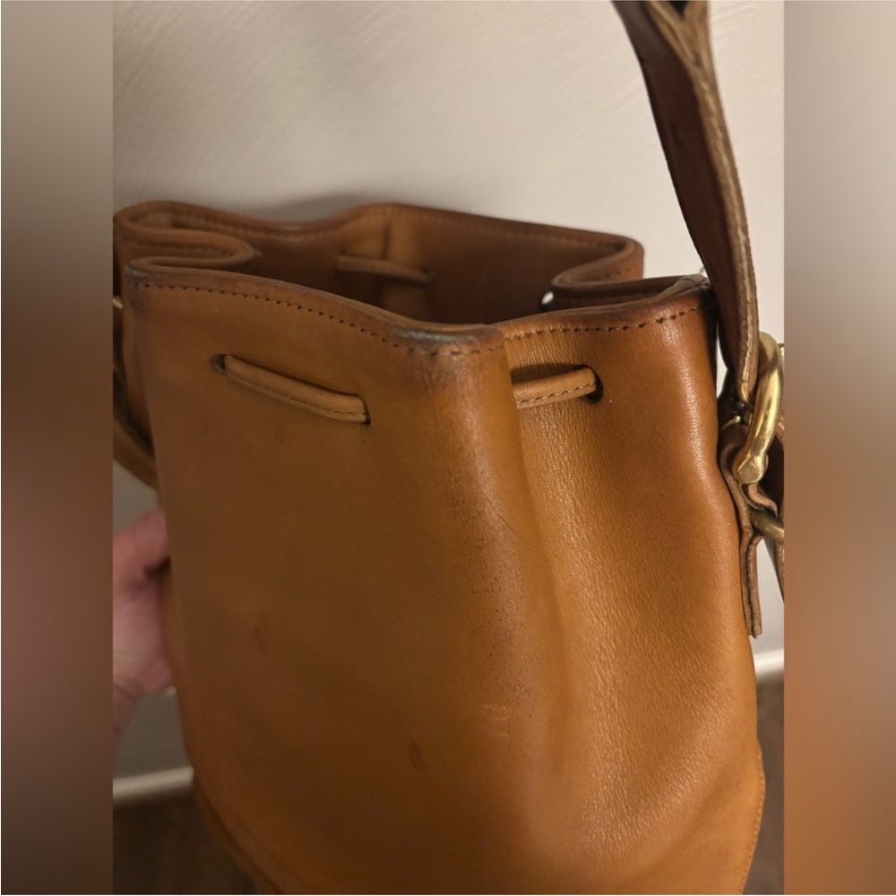 Vintage Coach Equestrian Drawstring bag - 9804 Toffee brown - Made in USA - Picture 6 of 9